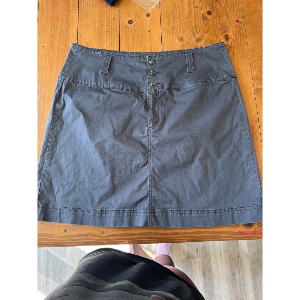 Eastern Mountain Sports Womens Gray Cotton Blend Mini Skirt Size 14